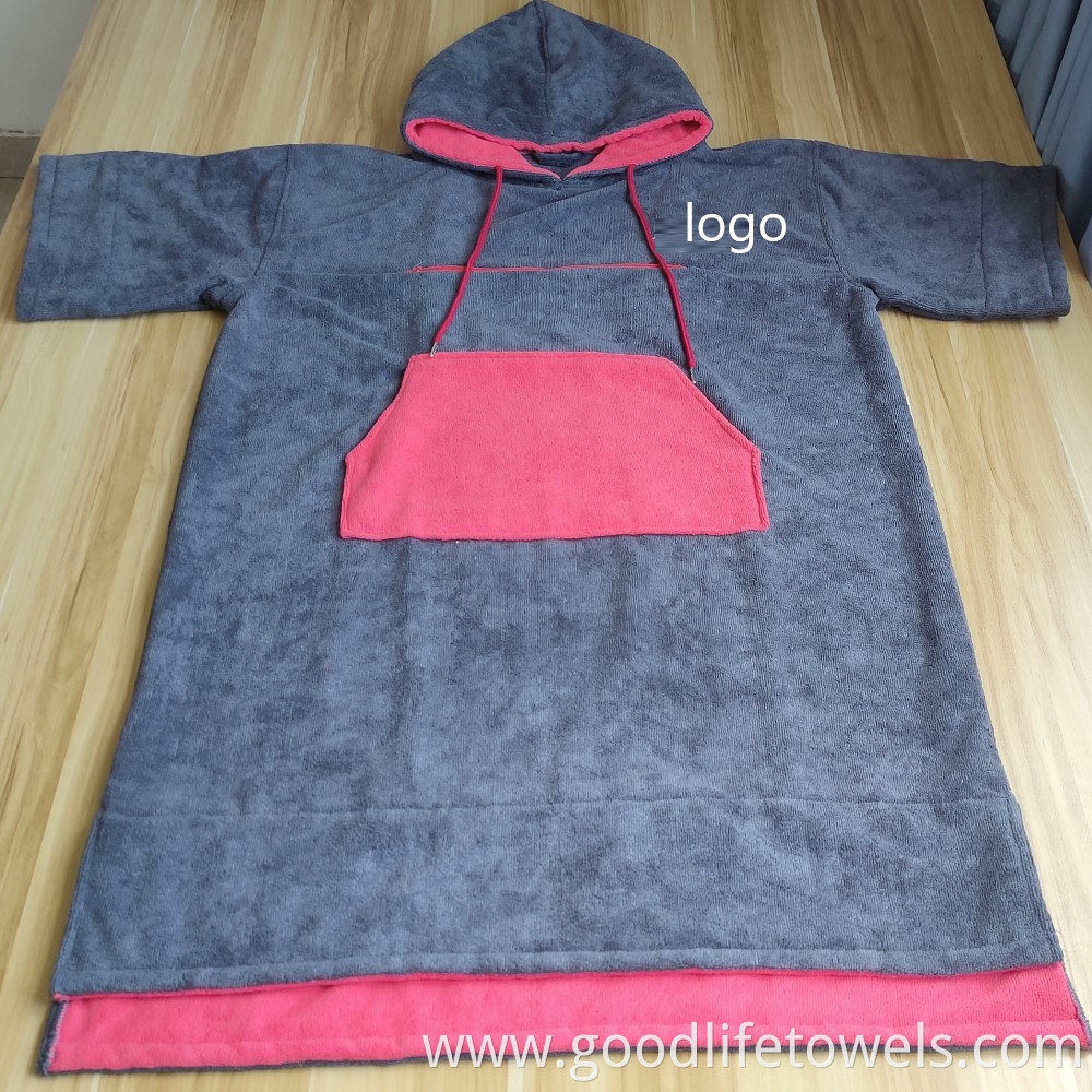 Custom Microfiber Cotton Surf Robe Towel